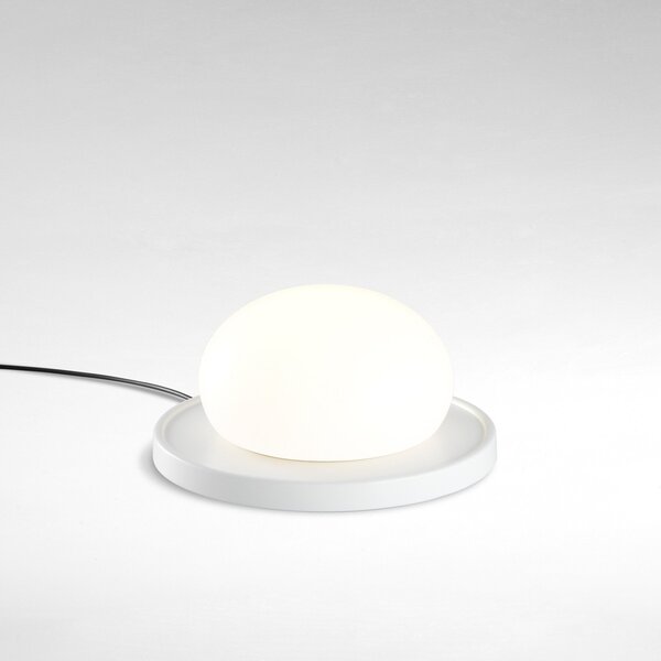 Stolní lampa MARSET, Bolita, stmívatelné, Bílá, Obývací pokoj, Sklo, Design