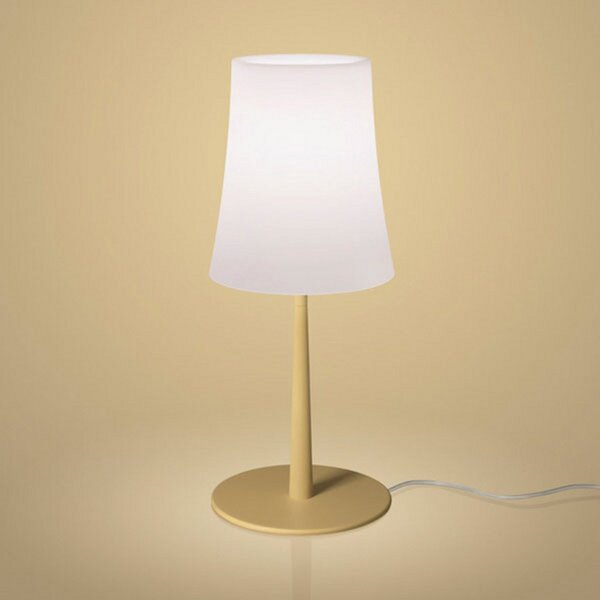 Stolní lampa Foscarini, Birdie Easy, Žlutá, Obývací pokoj, Kov, Design