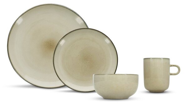 Kameninová jídelní sada 16 ks pro 4 osoby Meridian – Salt&Pepper
