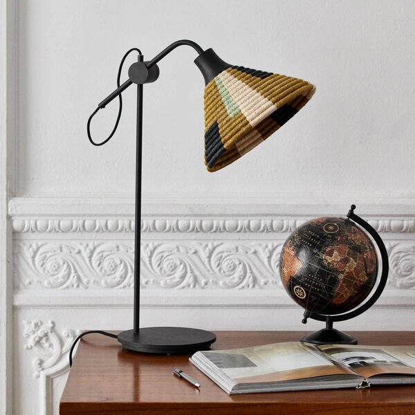 Stolní lampa Forestier, Parrot, Černá, Obývací pokoj, Kov, Design
