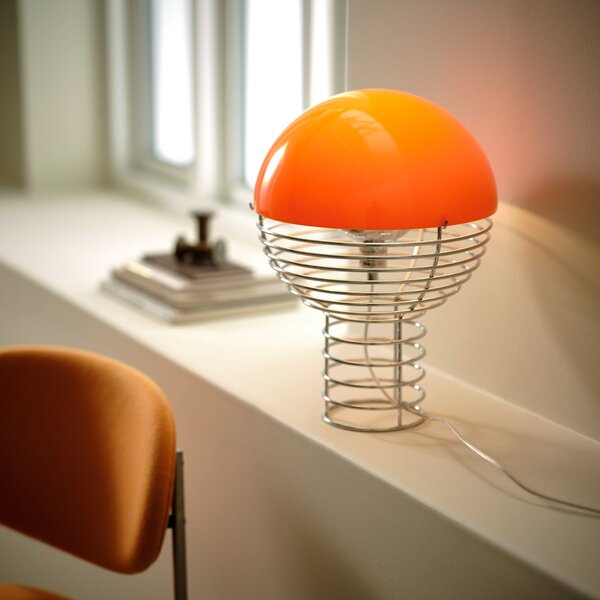 Stolní lampa Verpan, Wire Small, Metalická, Obývací pokoj, Kov, Design