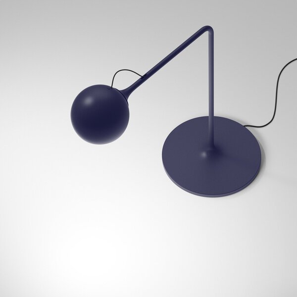 Stolní lampa Artemide, Ixa, stmívatelné, Modrá, Obývací pokoj, Kov, Design