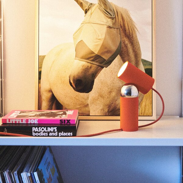 Stolní lampa FLOS, Bilboquet, Červená, Obývací pokoj, Plast, Design