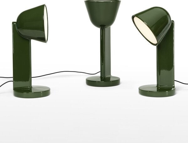 Stolní lampa FLOS, Céramique Down, stmívatelné, Zelená, Obývací pokoj, Keramika, Design