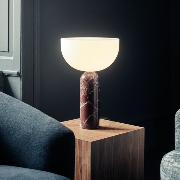 Stolní lampa New Works, Kizu Large, Červená, Obývací pokoj, Mramor, Design