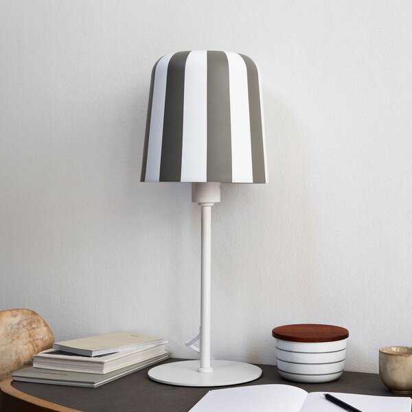 Stolní lampa Dyberg Larsen, Gry, Šedá, Obývací pokoj, Kov, Design