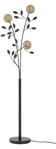 Stojací Lampa Lucande, Evory, Černá, Obývací pokoj, Kov, Florentinský