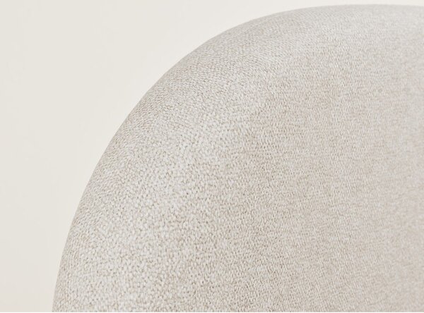 Krémová čalouněná dvoulůžková postel s úložným prostorem s roštem 140x200 cm Maumere – Maison de Rêve