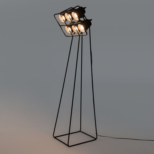 Stojací Lampa SELETTI, Multilamp, stmívatelné, Černá, Obývací pokoj, Kov, Design