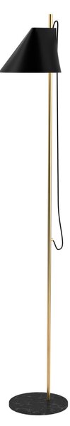 Stojací Lampa Louis Poulsen, Yuh Brass, stmívatelné, Černá, Obývací pokoj, Kov, Design