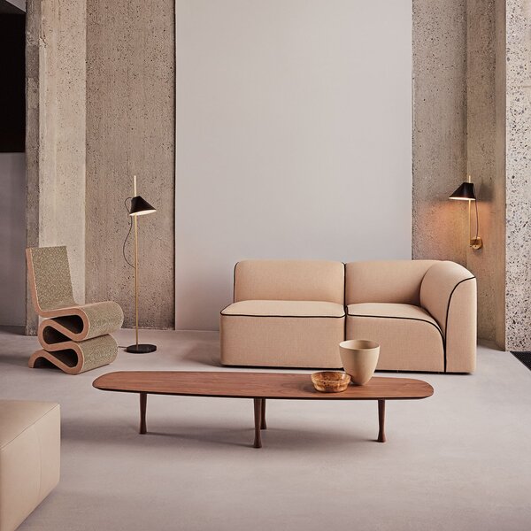 Stojací Lampa Louis Poulsen, Yuh Brass, stmívatelné, Černá, Obývací pokoj, Kov, Design