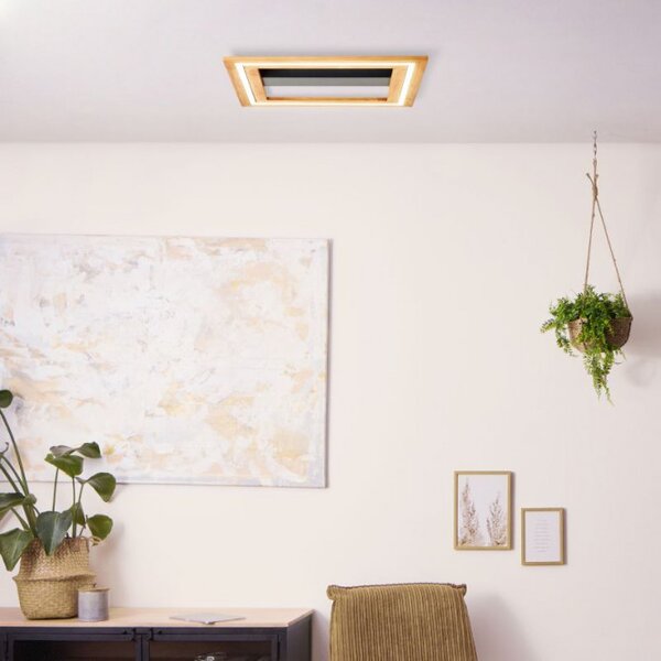 Brilliant G99748/76 Stmívatelné stropní svítidlo RHEA LED 24W +DŘEVO