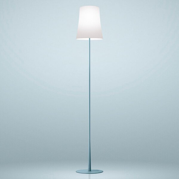 Stojací Lampa Foscarini, Birdie Easy, Modrá, Obývací pokoj, Kov, Design