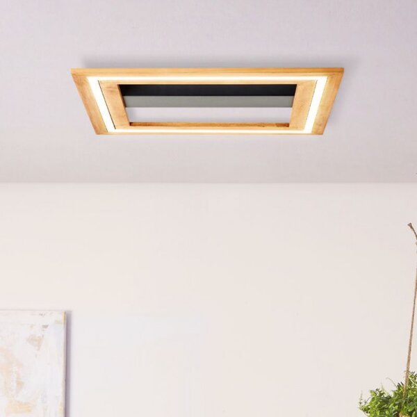 Brilliant G99748/76 Stmívatelné stropní svítidlo RHEA LED 24W +DŘEVO