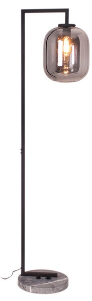 Stojací Lampa By Rydéns, Leola, Černá, Obývací pokoj, Sklo