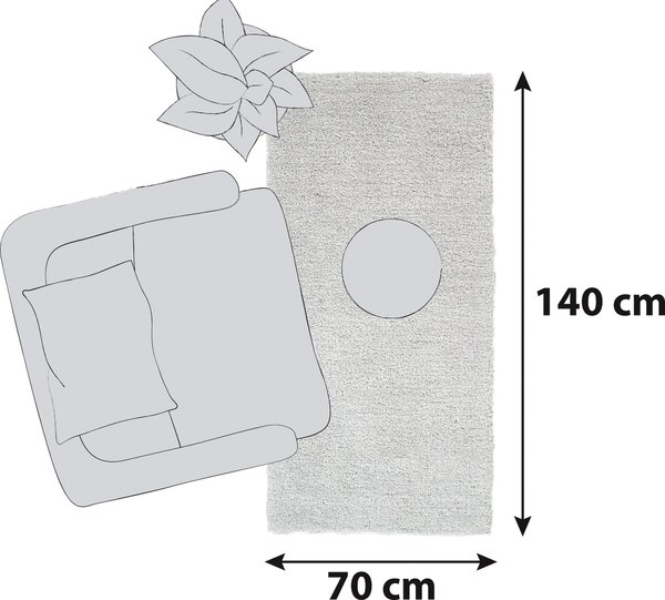 KOBEREC S VYSOKÝM VLASEM, 70/140 cm, šedá, světle šedá Esprit - Koberce vysoký vlas