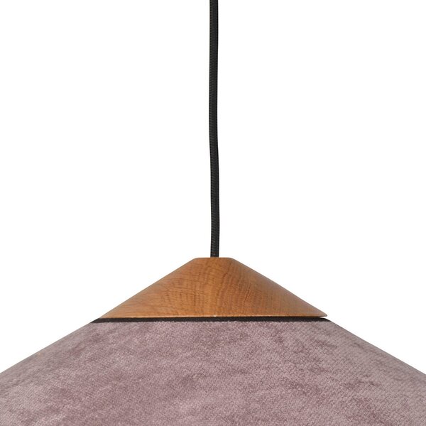 Závěsná svítidlo Forestier, Cymbal S, stmívatelné, Fialová, Obývací pokoj, Tkanina / Textil, Design