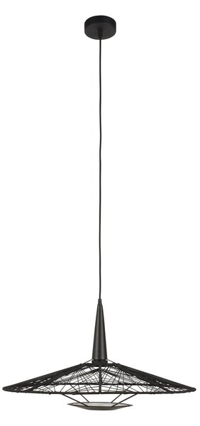 Závěsná svítidlo Forestier, Carpa M, stmívatelné, Černá, Obývací pokoj, Tkanina / Textil, Design