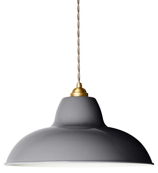 Závěsná svítidlo Anglepoise, Original 1227 Brass Midi Wide, stmívatelné, Šedá, Obývací pokoj, Kov, Design