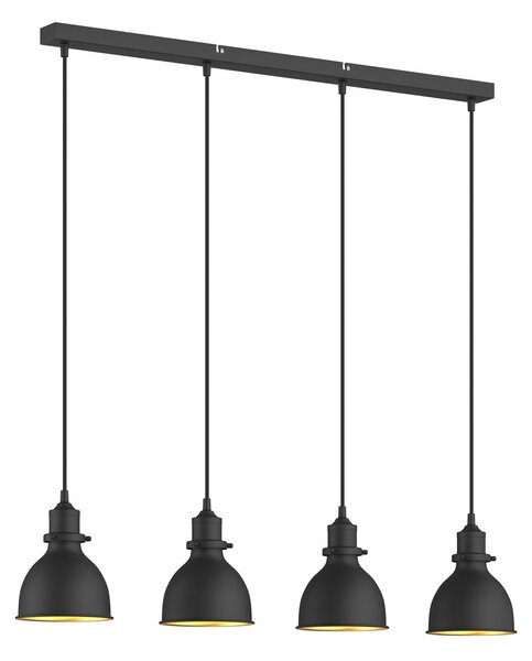 Závěsná svítidlo Lindby, Jasminka, stmívatelné, Černá, Kuchyně, Kov, Industriální design