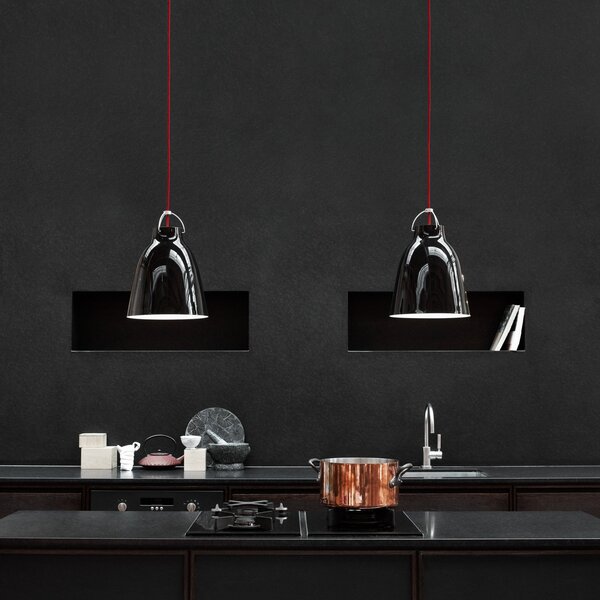Závěsná svítidlo FRITZ HANSEN, Caravaggio P2, stmívatelné, Černá, Obývací pokoj, Kov, Design