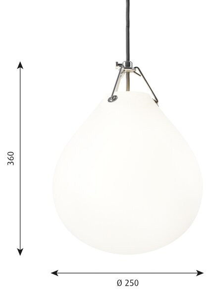 Závěsná svítidlo Louis Poulsen, Moser, stmívatelné, Bílá, Obývací pokoj, Sklo, Design