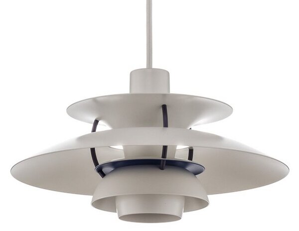 Závěsná svítidlo Louis Poulsen, PH 5 Mini, stmívatelné, Bílá, Obývací pokoj, Kov, Design