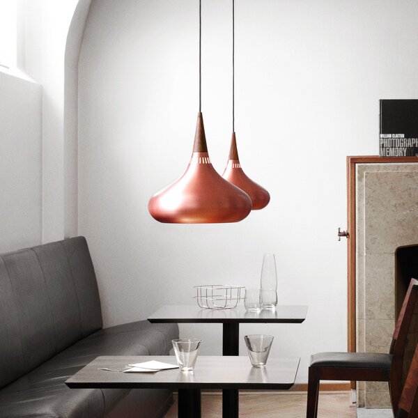 Závěsná svítidlo FRITZ HANSEN, Orient P2, stmívatelné, Měděná, Obývací pokoj, Kov, Design