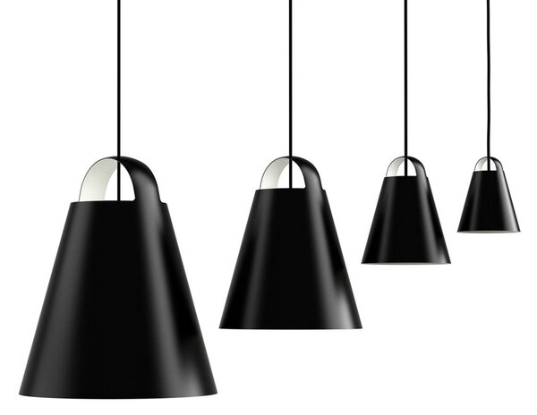 Závěsná svítidlo Louis Poulsen, Above, stmívatelné, Černá, Obývací pokoj, Kov, Design