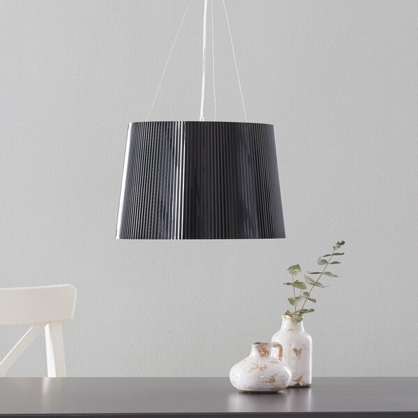 Závěsná svítidlo Kartell, Gè, Černá, Obývací pokoj, Plast, Design