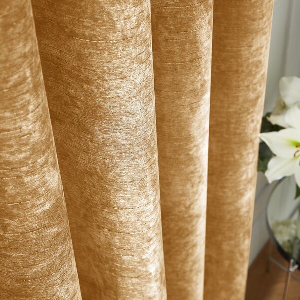 Žluté termo závěsy v sadě 2 ks z žinylky 168x229 cm Selene Luxury Chenille – Hyperion
