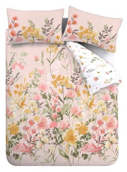 Růžové povlečení na dvoulůžko/prodloužené 230x220 cm Countryside Floral – Catherine Lansfield