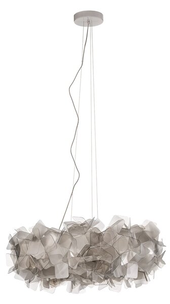 Závěsná svítidlo Slamp, Clizia, stmívatelné, Šedá, Obývací pokoj, Plast, Design