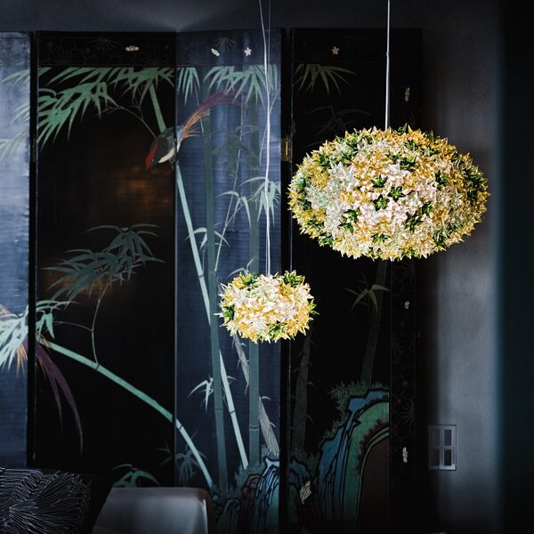 Závěsná svítidlo Kartell, Bloom S2, Zelená, Obývací pokoj, Plast, Design