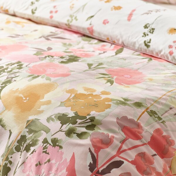 Růžové povlečení na dvoulůžko/prodloužené 230x220 cm Countryside Floral – Catherine Lansfield