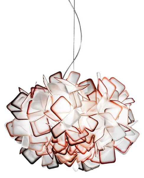 Závěsná svítidlo Slamp, CLIZIA, stmívatelné, Oranžová, Obývací pokoj, Plast, Design