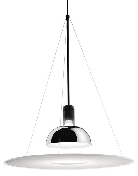 Závěsná svítidlo FLOS, FRISBI, stmívatelné, Bílá, Obývací pokoj, Plast, Design