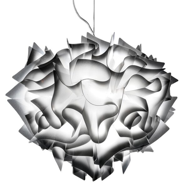 Závěsná svítidlo Slamp, VELI, stmívatelné, Šedá, Obývací pokoj, Plast, Design