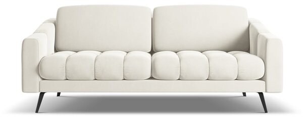 Bílá sametová pohovka 202 cm Nalu – Makamii