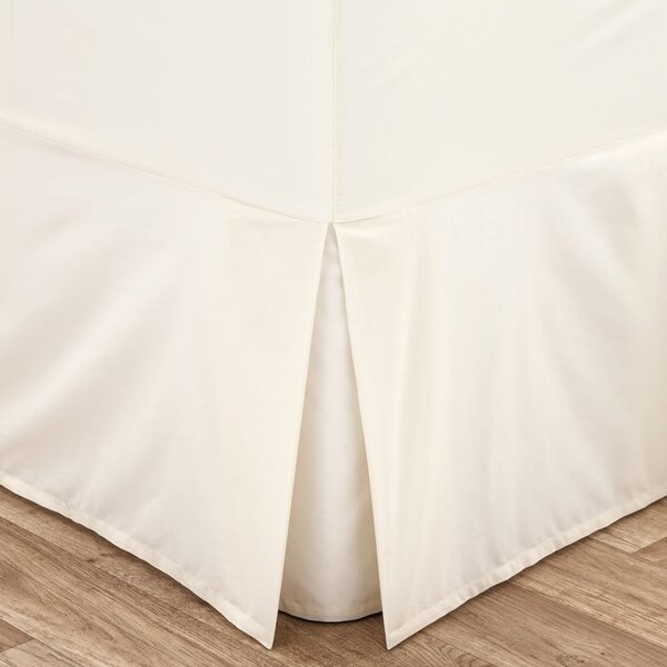 Krémový napínací perkálový potah na rám postele 135x190 cm Easy Iron Percale – Catherine Lansfield
