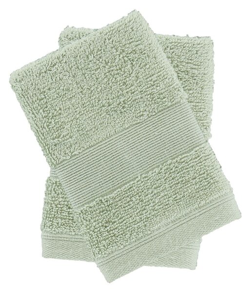 Zelené froté bavlněné ručníky v sadě 2 ks 30x30 cm Anti-Bacterial – Catherine Lansfield