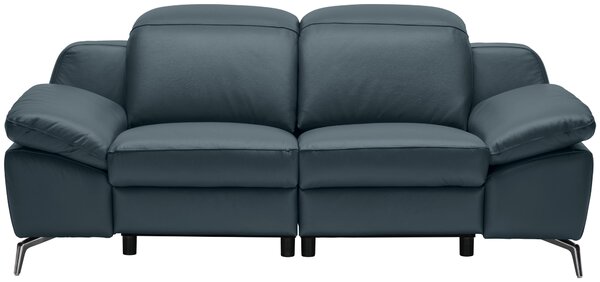 DVOUMÍSTNÁ POHOVKA, tmavě modrá, pravá kůže Celina Home - Pohovky