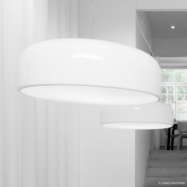 Závěsná svítidlo FLOS, Smithfield, stmívatelné, Bílá, Obývací pokoj, Kov, Design