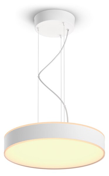 Závěsná svítidlo Philips Hue, Philips Hue, stmívatelné, Bílá, Obývací pokoj, Kov, Moderní