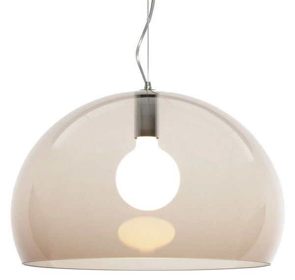 Závěsná svítidlo Kartell, FL/Y, stmívatelné, Hnědá / Rezavá, Obývací pokoj, Plast, Design