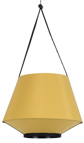 Závěsná svítidlo Forestier, Carrie XS, stmívatelné, Žlutá, Obývací pokoj, Tkanina / Textil, Design