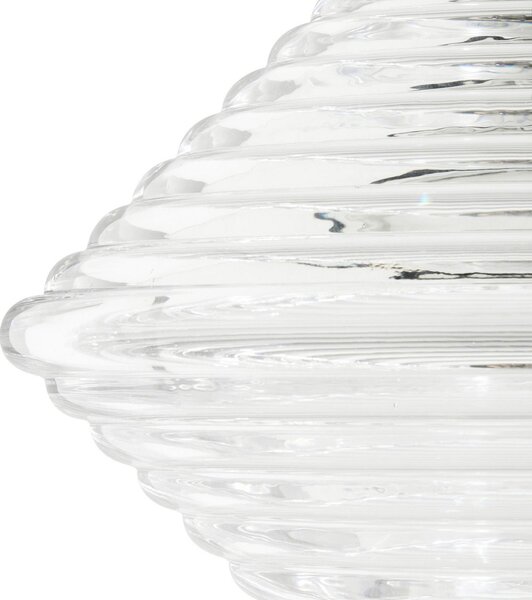 Závěsná svítidlo Tom Dixon, Press Cone, stmívatelné, Transparentní, Obývací pokoj, Sklo, Design