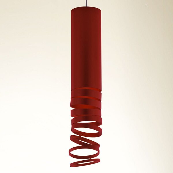 Závěsná svítidlo Artemide, Decomposé, stmívatelné, Červená, Obývací pokoj, Kov, Design
