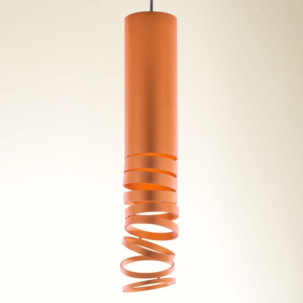 Závěsná svítidlo Artemide, Decomposé, stmívatelné, Oranžová, Obývací pokoj, Kov, Design