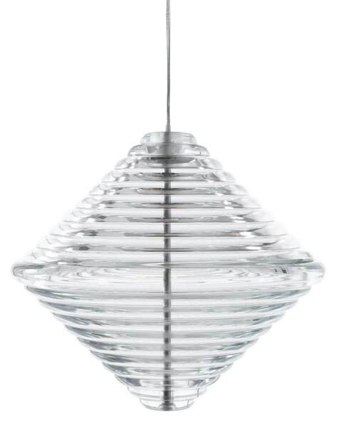Závěsná svítidlo Tom Dixon, Press Cone, stmívatelné, Transparentní, Obývací pokoj, Sklo, Design